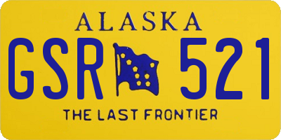 AK license plate GSR521