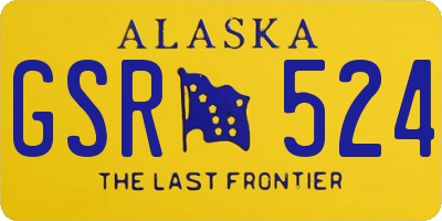 AK license plate GSR524