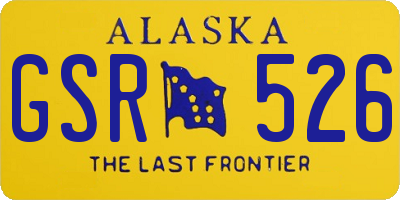 AK license plate GSR526
