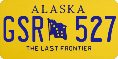 AK license plate GSR527