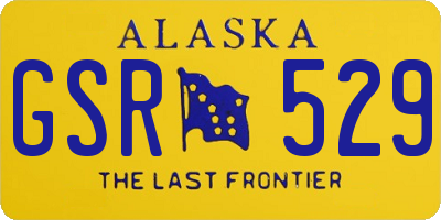 AK license plate GSR529