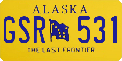 AK license plate GSR531