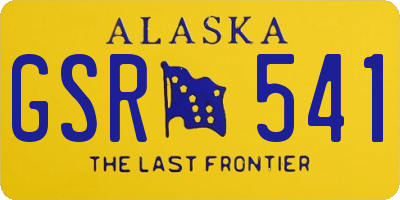 AK license plate GSR541
