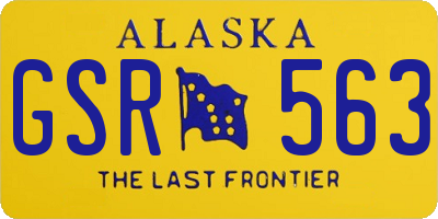AK license plate GSR563