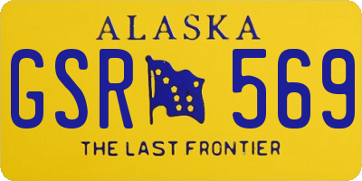 AK license plate GSR569