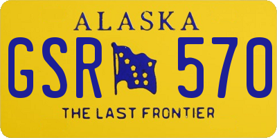 AK license plate GSR570