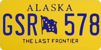 AK license plate GSR578