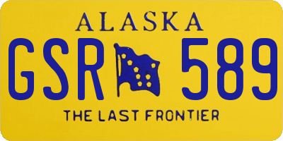 AK license plate GSR589