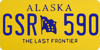 AK license plate GSR590