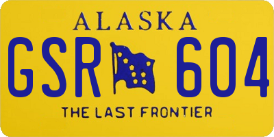 AK license plate GSR604