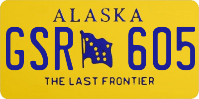 AK license plate GSR605