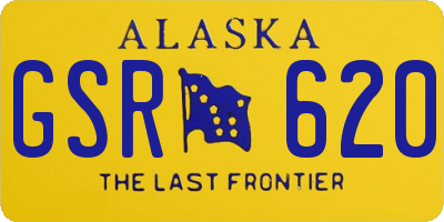 AK license plate GSR620