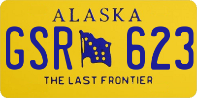 AK license plate GSR623