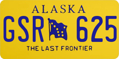 AK license plate GSR625
