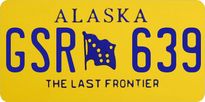 AK license plate GSR639