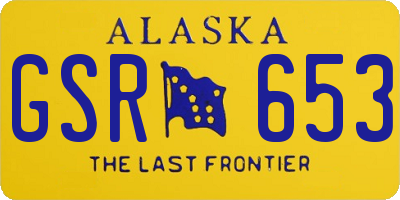 AK license plate GSR653