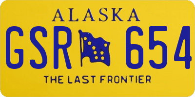 AK license plate GSR654