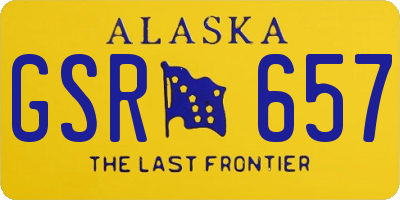 AK license plate GSR657