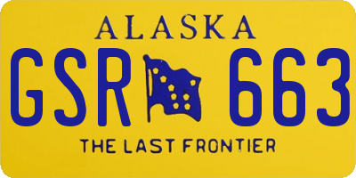 AK license plate GSR663