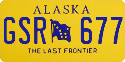 AK license plate GSR677