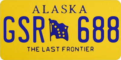AK license plate GSR688