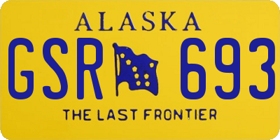 AK license plate GSR693