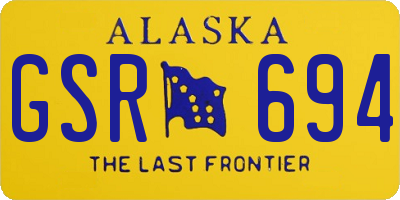 AK license plate GSR694