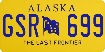 AK license plate GSR699