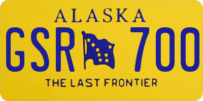 AK license plate GSR700