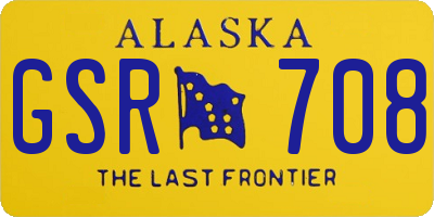AK license plate GSR708