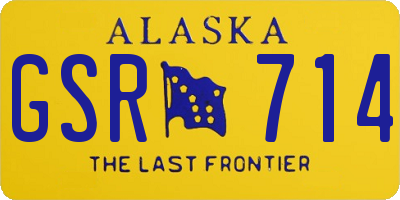 AK license plate GSR714