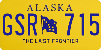 AK license plate GSR715