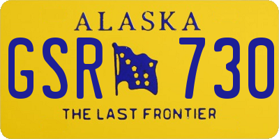 AK license plate GSR730