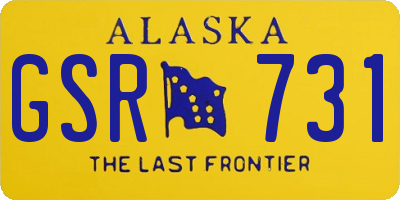 AK license plate GSR731