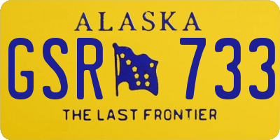 AK license plate GSR733