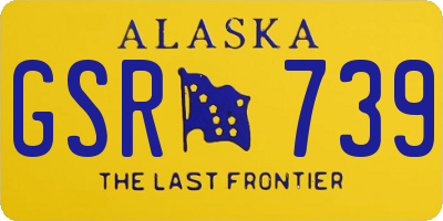 AK license plate GSR739