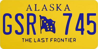 AK license plate GSR745