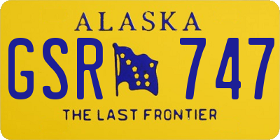 AK license plate GSR747