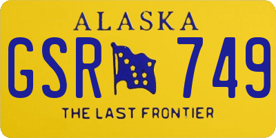 AK license plate GSR749