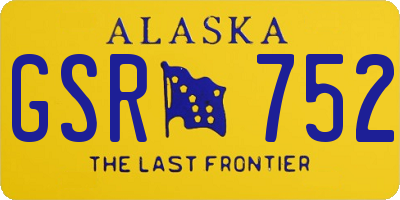 AK license plate GSR752