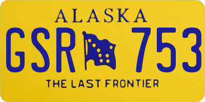 AK license plate GSR753
