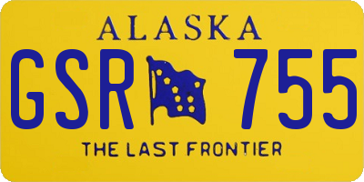 AK license plate GSR755