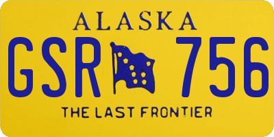 AK license plate GSR756