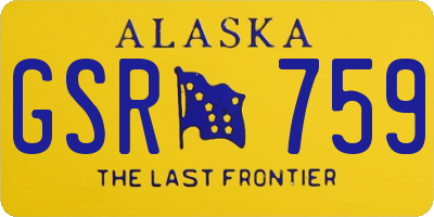 AK license plate GSR759