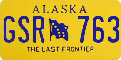 AK license plate GSR763