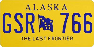 AK license plate GSR766