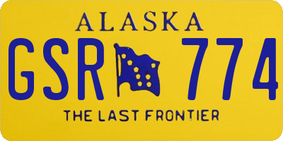 AK license plate GSR774