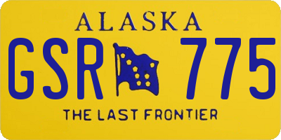 AK license plate GSR775