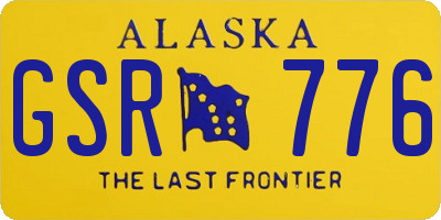 AK license plate GSR776