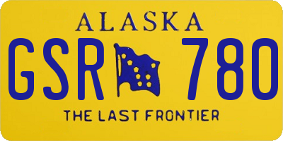 AK license plate GSR780